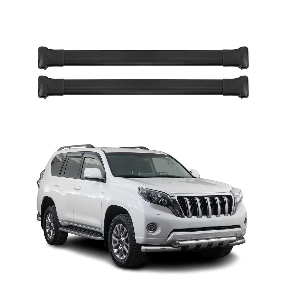 Dachträger Grundtäger für Toyota Land Cruiser Prado 2018-2023 75kg Alu Schwarz