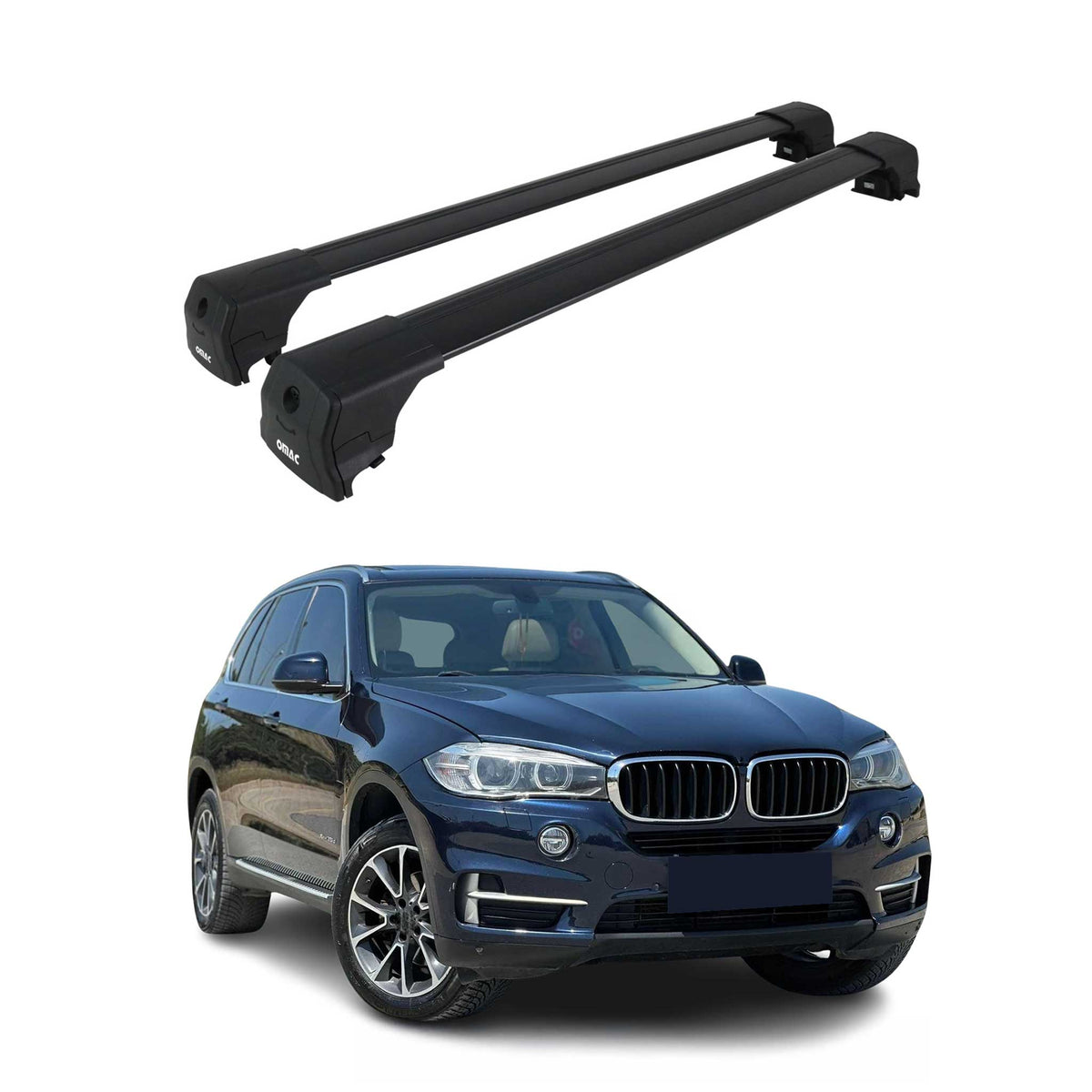 Dachträger Gepäckträger für BMW X5 F15 F85 2013-2018 Grundträger Alu Schwarz
