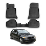 OMAC Gummimatten Fußmatten für BMW 1er E81 2004-2013 TPE Automatten Schwarz 4x