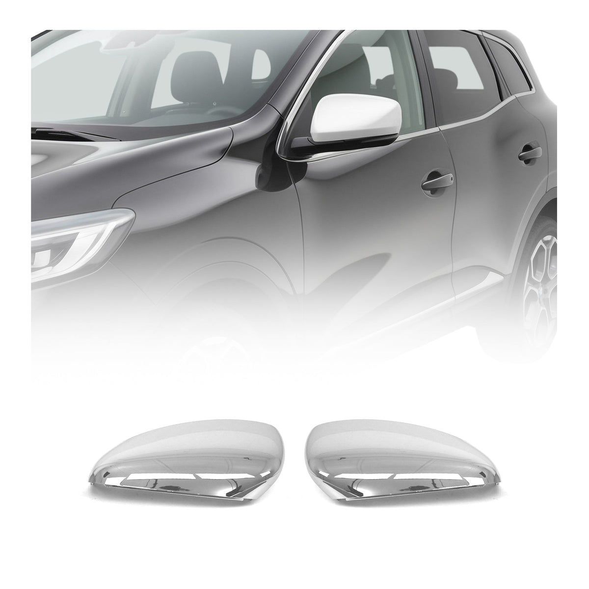 Spiegelkappen Spiegelabdeckung für Renault Kadjar 2015-2022 ABS Chrom