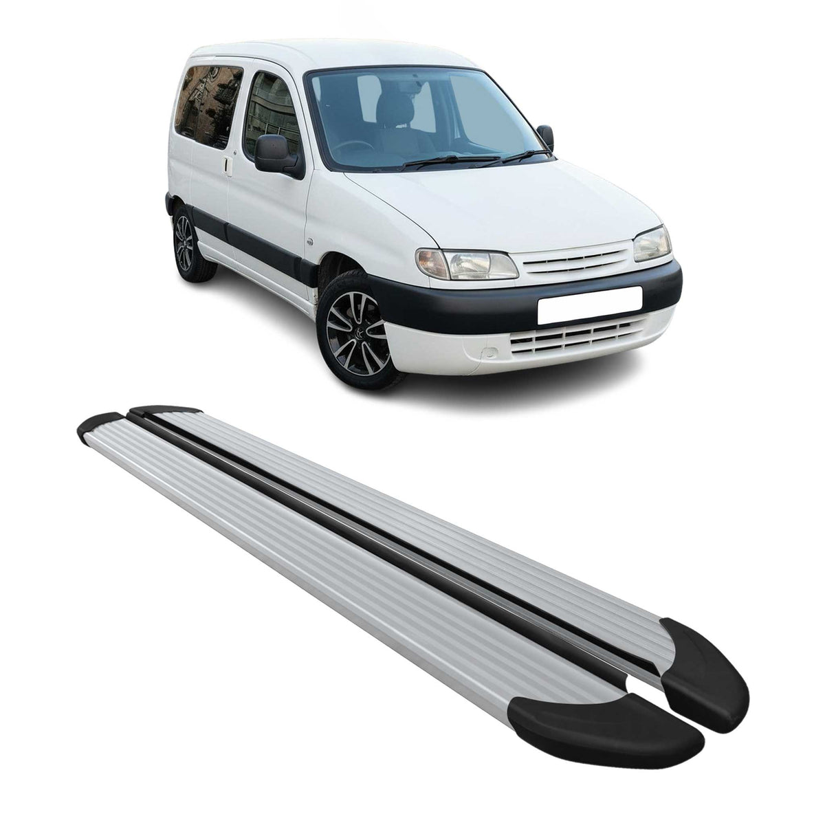 Seitenschweller Trittbretter Schweller für Citroen Berlingo L1 1996-08 Alu Grau