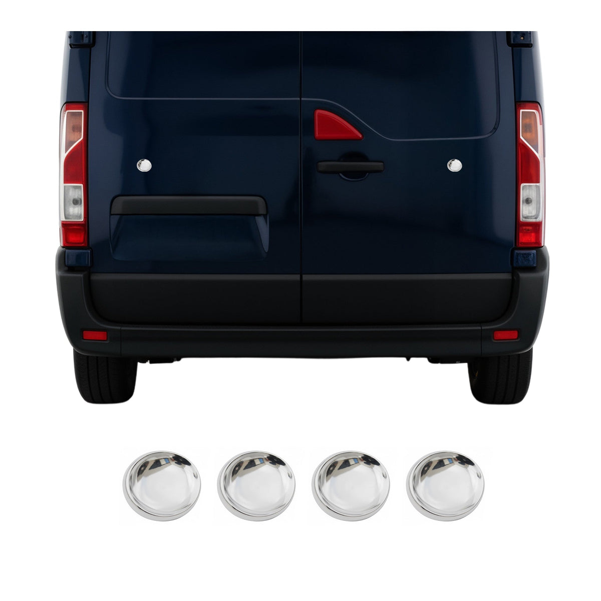 Rücklicht Leisten Heckleuchte für Opel Movano B 2010-2021 Edelstahl Chrom 4tlg