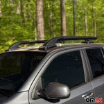 Dachreling & Dachträger Satz für Ford Ranger Double Cab 2007-2012 Alu Schwarz 4x