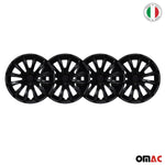 4x Radkappen Radzierblenden Radblenden für 15" Zoll Stahlfelgen Matt Schwarz