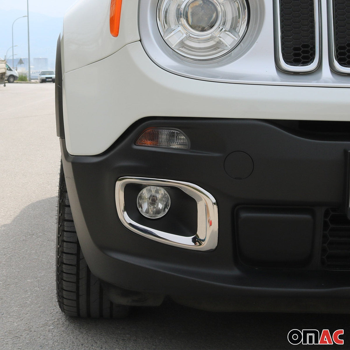 Nebelscheinwerfer Rahmen Chrom für Jeep Renegade 2014-2019 Edelstahl 2x
