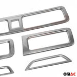 Lüftungsgitter Abdeckungsrahmen für Skoda Rapid 2012-2017 Chrom ABS Silber 5tlg