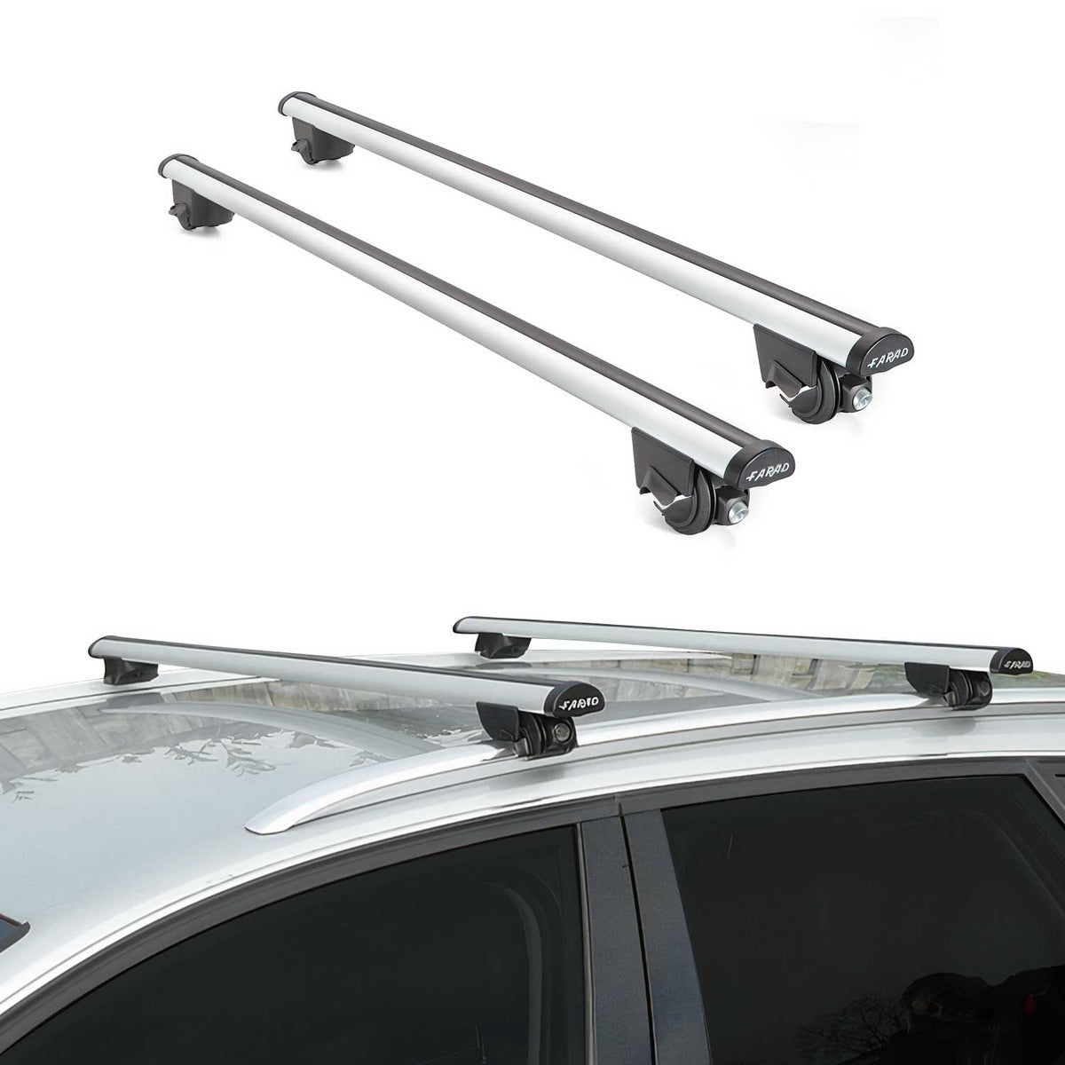 Dachträger für Audi Q5 8R 2008-2016 Gepäckträger Relingträger 100kg Alu Grau