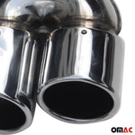 Auspuffblende Endrohr für Mercedes W204 W211 C207 W221 Edelstahl Chrom 76mm 1x