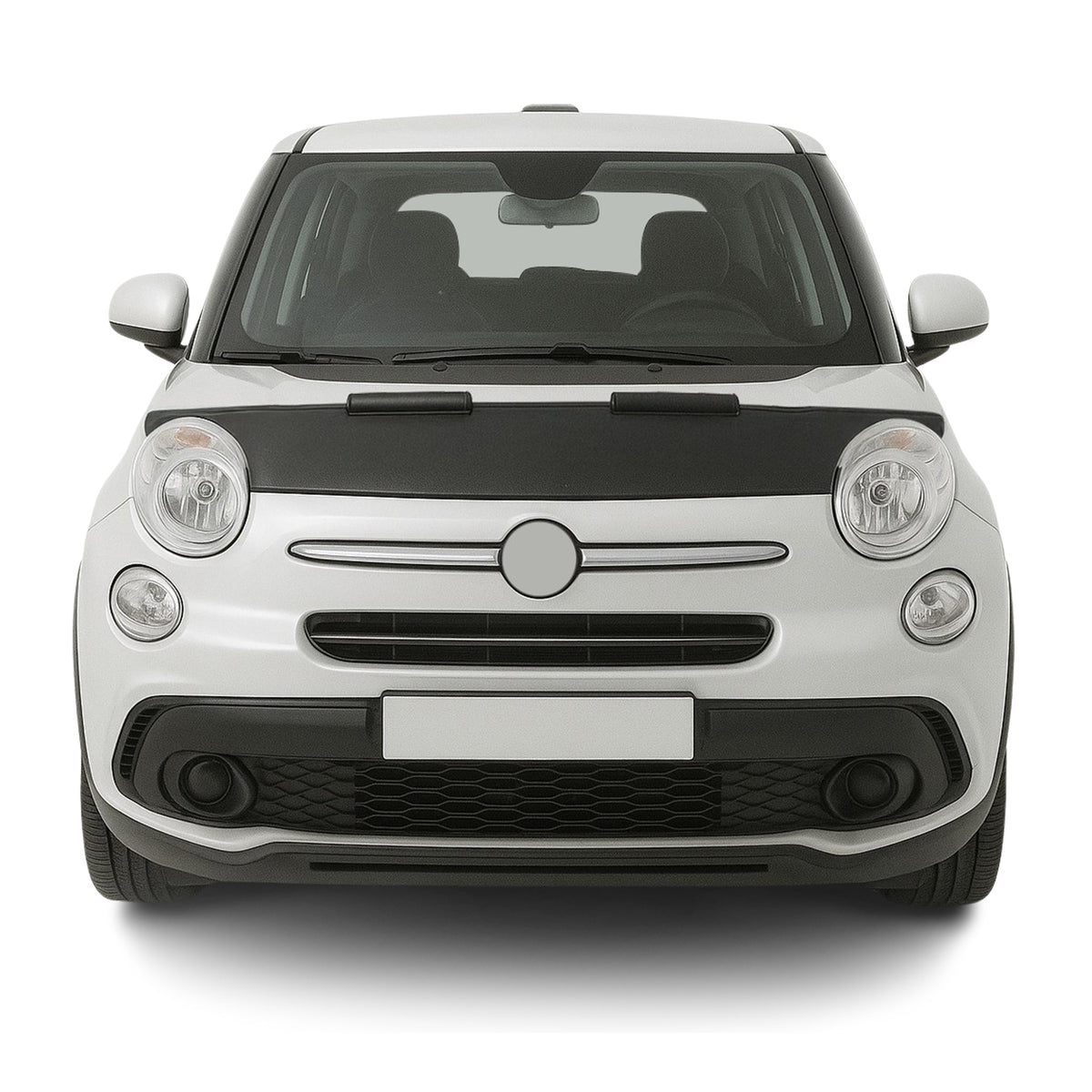 Haubenbra Steinschlagschutz Bonnet Bra für Fiat 500L 2013-2021 Schwarz Halb