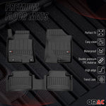 OMAC Gummi Fußmatten für Hyundai i30 2011-2017 Premium TPE Automatten Schwarz 3x