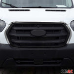 Kühlergrill Leisten Grillleisten für Ford Transit 2020-2026 Edelstahl Chrom 3x