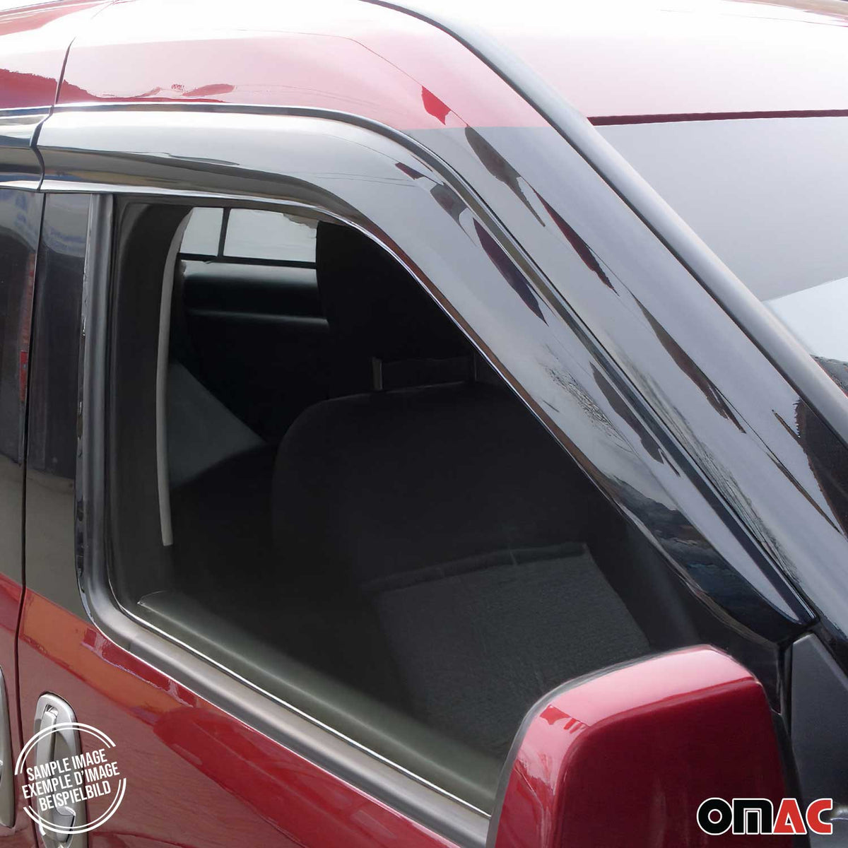 4x Windabweiser Regenabweiser für Fiat Doblo 2010-2024 Acryl Dunkel