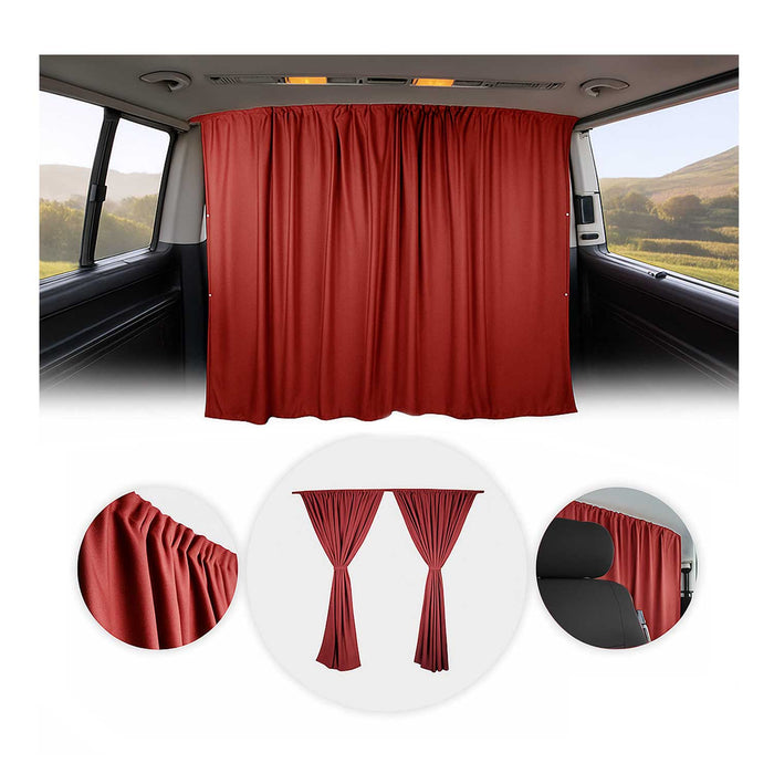 Autogardinen Fahrerhaus Maß Gardinen Camping Sonnenschutz Rot 160x180
