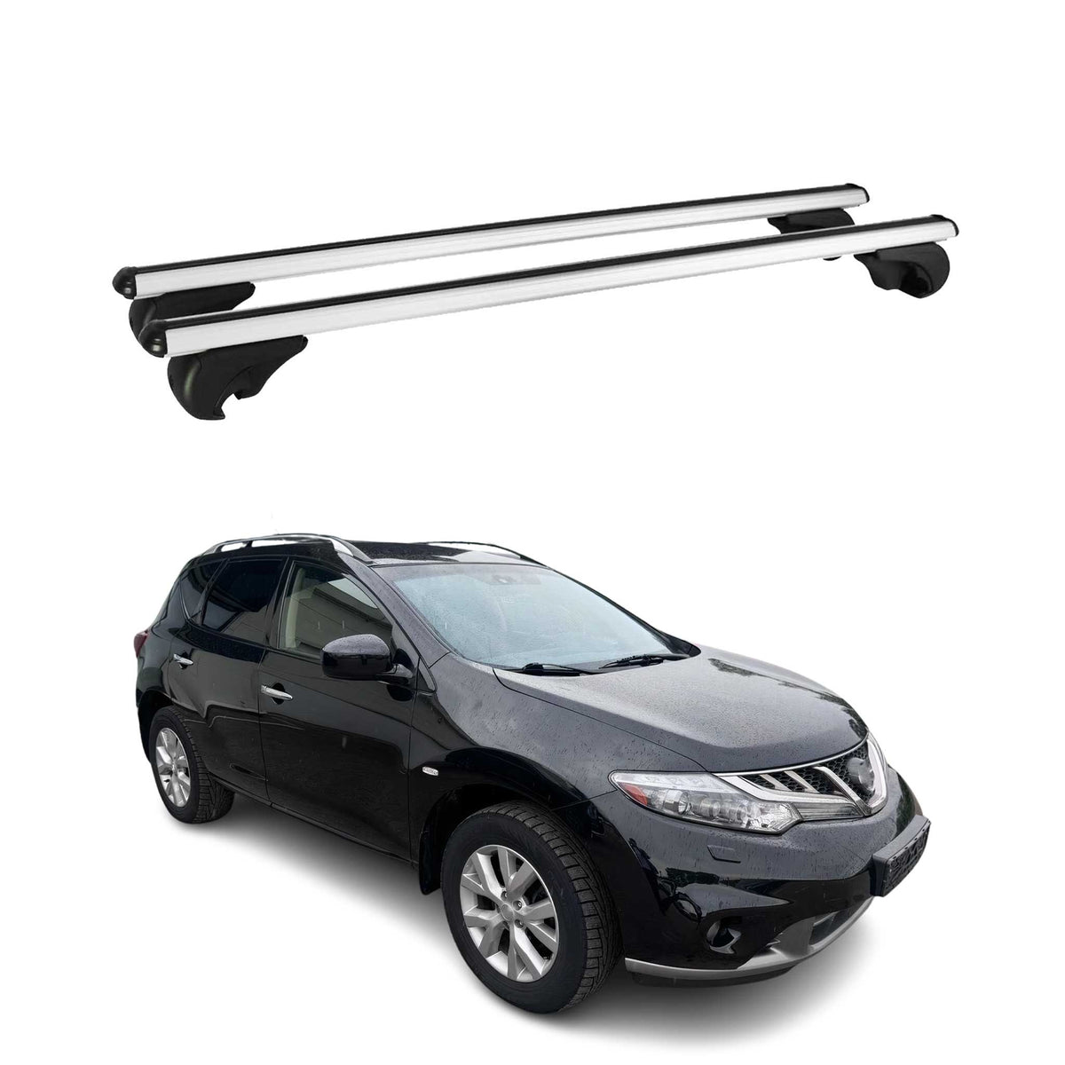 Dachträger Grundtäger für Nissan Murano 2007-2014 75kg Alu Silber 2 tlg