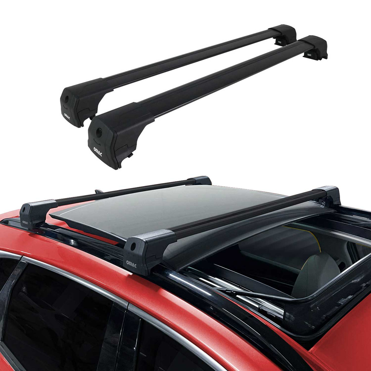 Dachträger Gepäckträger für BMW X5 E70 2006-2013 ABE Grundträger Alu Schwarz