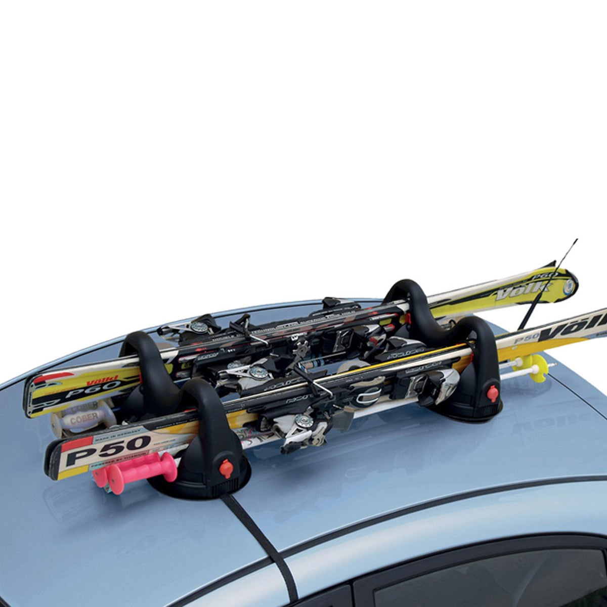 Menabo Magnetischer Skiträger Snowboardträger Dachträger Abschließbar Schwarz 2x