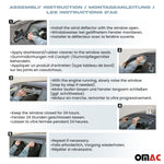 Windabweiser Regenabweiser für Nissan Qashqai J11 2014-2021 Dunkel Acryl 2tlg