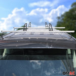2x Dachträger + Leiterhalter Set für VW Caddy 2003-2015 Lastanschläge Silber