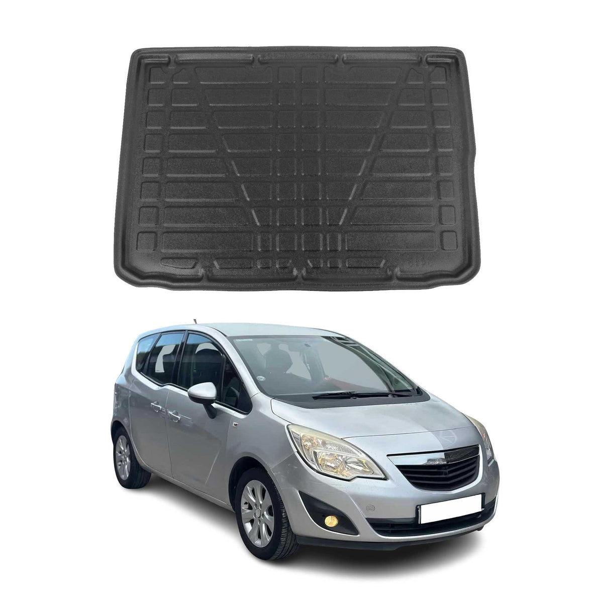 Kofferraumwanne Laderaumwanne für Opel Meriva B 2010-2017 Gummi TPE Schwarz