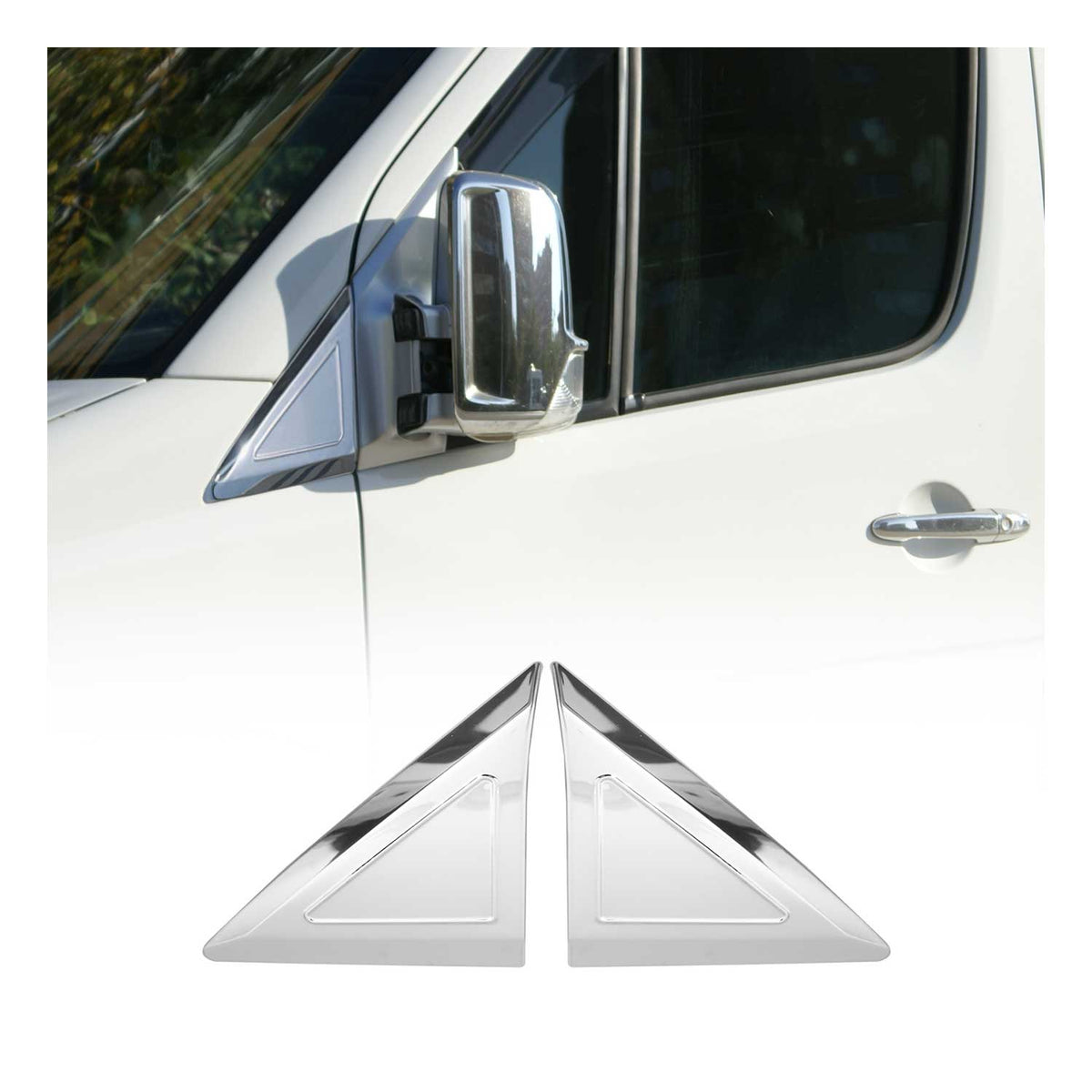 Fensterdreieck Fensterleisten für Mercedes Sprinter W906 2006-2018 Chrom 2tlg