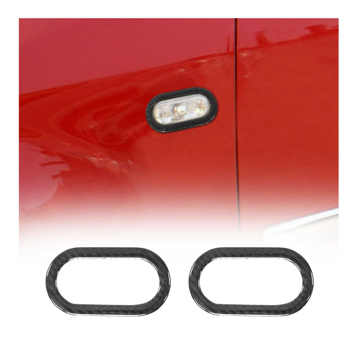Blinkerrahmen Blinker für VW Vento & Bora 1992-2005 Kohlefaser Carbon Schwarz 2x