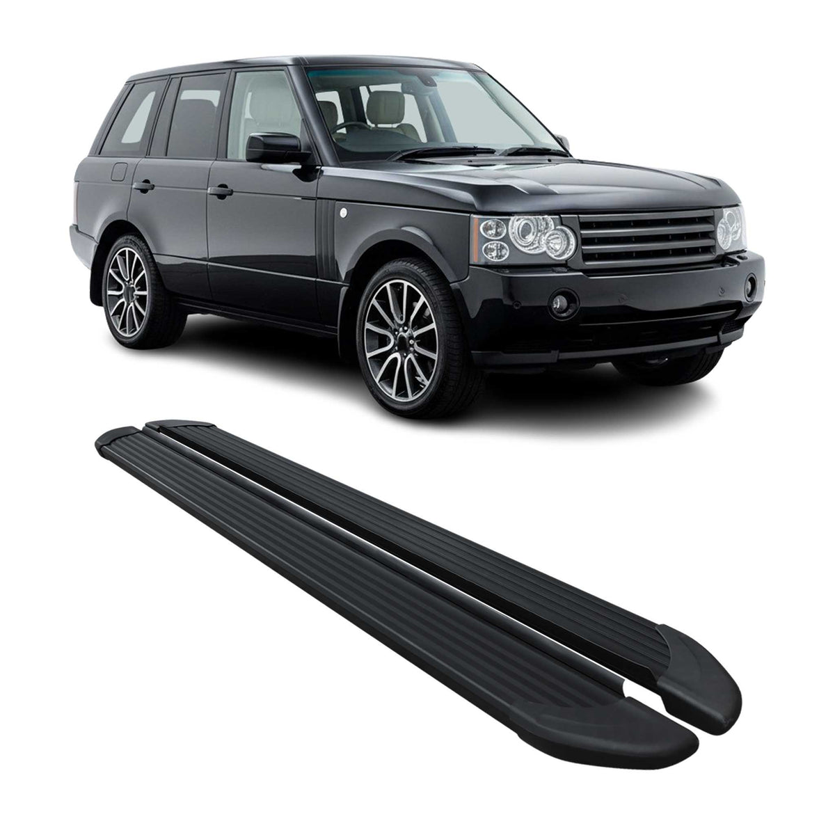 Seitenschweller Trittbretter Schweller für Range Rover Vogue 2001-12 Alu Schwarz