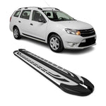 Trittbretter Schweller Seitenbretter für Dacia Logan MCV 2013-2020 Schwarz Alu