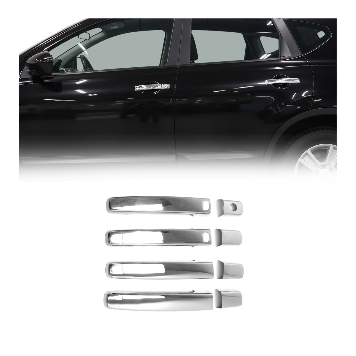 Türgriff Blende für Nissan Qashqai +2 2009-2013 Chrom Edelstahl 4-Tür 8 tlg