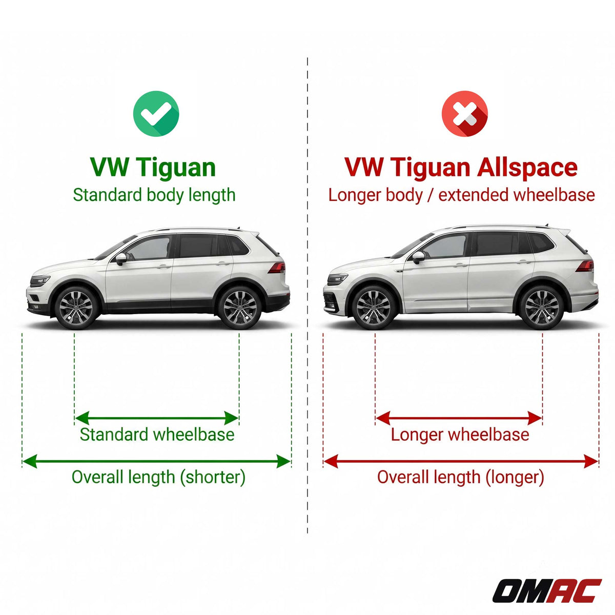 Trittbretter Seitenschweller Seitenbretter für VW Tiguan II 2016-23 Schwarz Alu