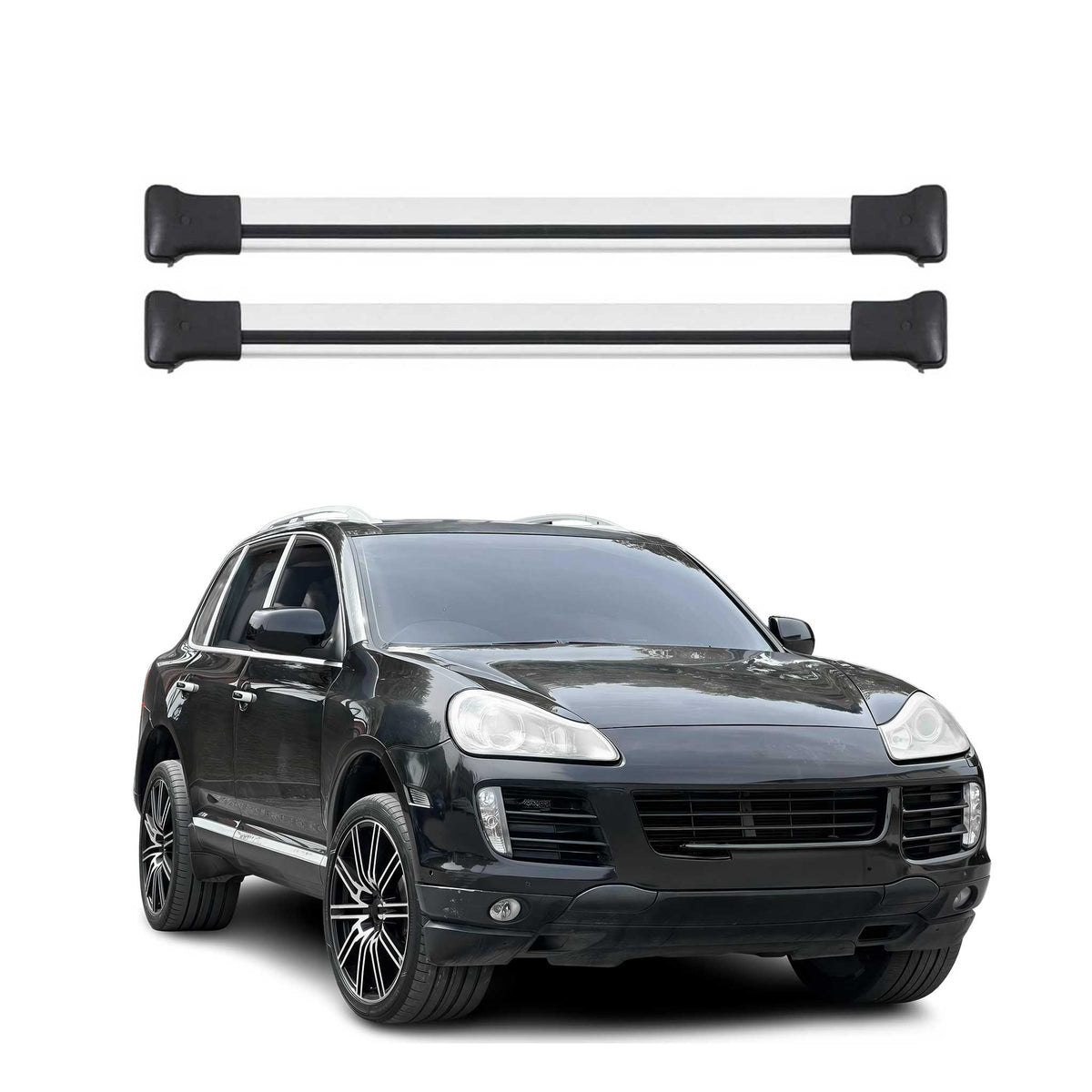 Dachträger Gepäckträger für Porsche Cayenne 2003-2011 Relingträger Alu Silber 2x