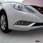Nebelscheinwerfer Rahmen für Hyundai Sonata 6 2011-2014 Chrom ABS Silber 2tlg