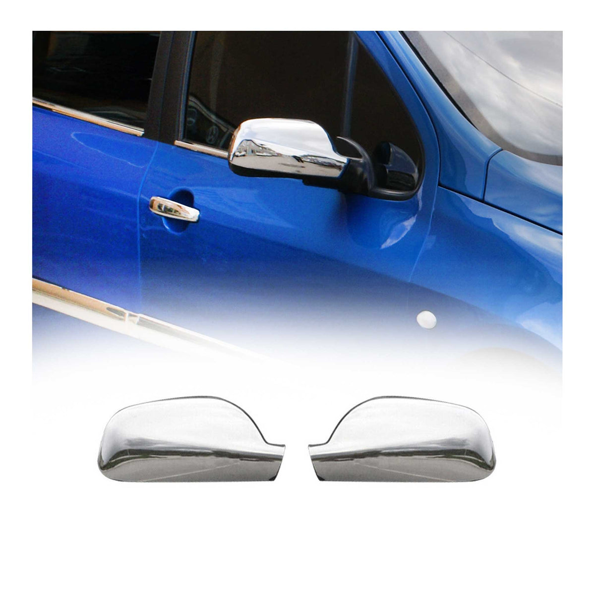 Spiegelkappen Spiegelabdeckung für Peugeot 407 2004-2010 Chrom ABS Silber 2tlg Namma Markt