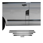 Seitentürleiste Türschutz für VW Transporter T5 2003-2015 Kurzer Chrom Dunkel 5x
