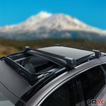 Dachträger Grundtäger für Peugeot 3008 II 2016-2024 75kg Aluminium Schwarz 2 tlg