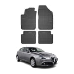 OMAC Gummi Fußmatten für Alfa Romeo Giulietta (940) 2010-2020 Automatten Schwarz
