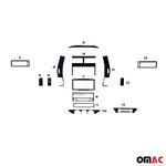 Innenraum Dekor Cockpit für VW Polo 2001-2009 Wurzelholz Optik 14tlg