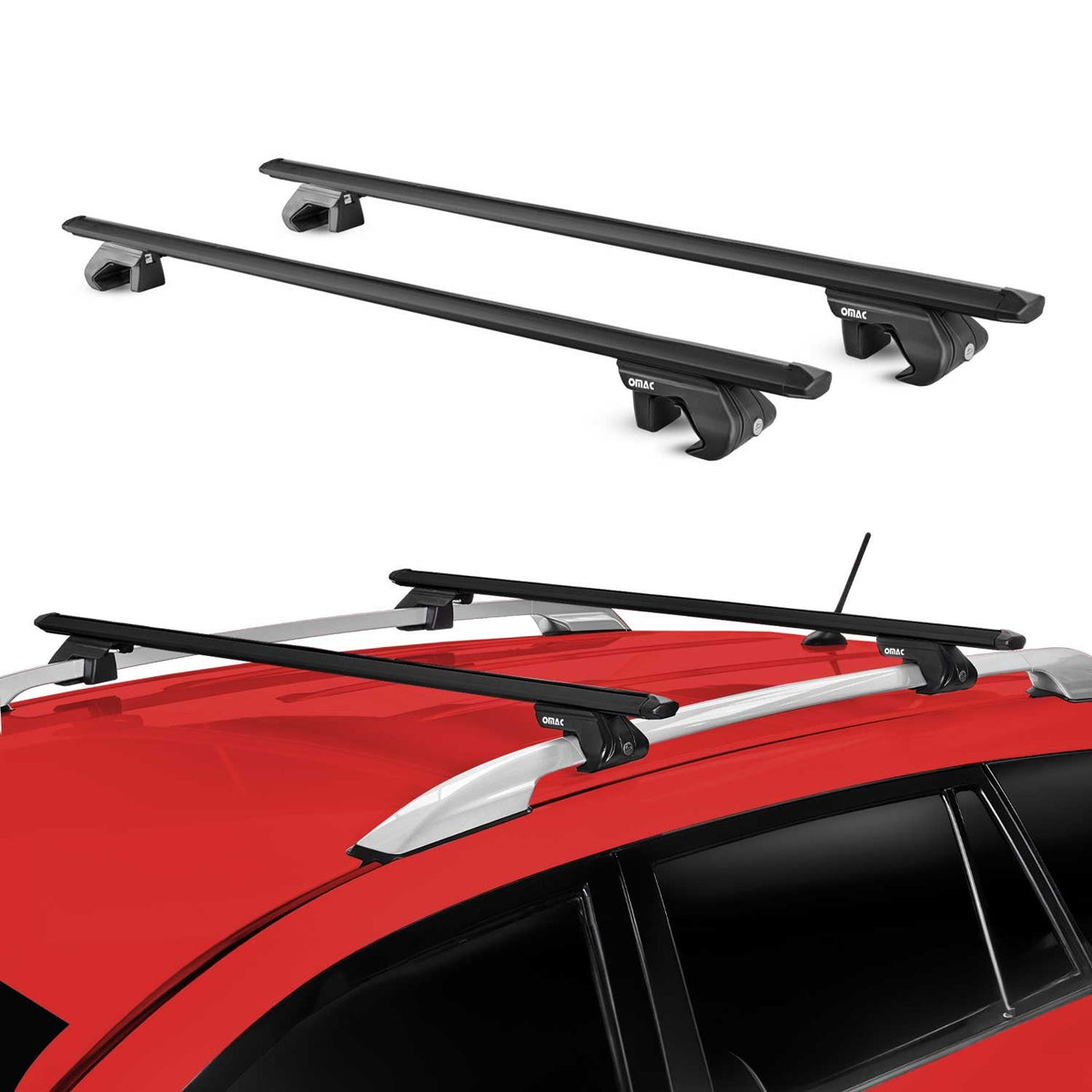 Dachträger für Audi A6 C6 C7 Allroad 2006-2018 5 tür 90kg Alu Schwarz 2x ABE