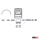 Innenraum Dekor Cockpit für Mercedes Sprinter W906 2006-2018 Aluminium Optik 18x