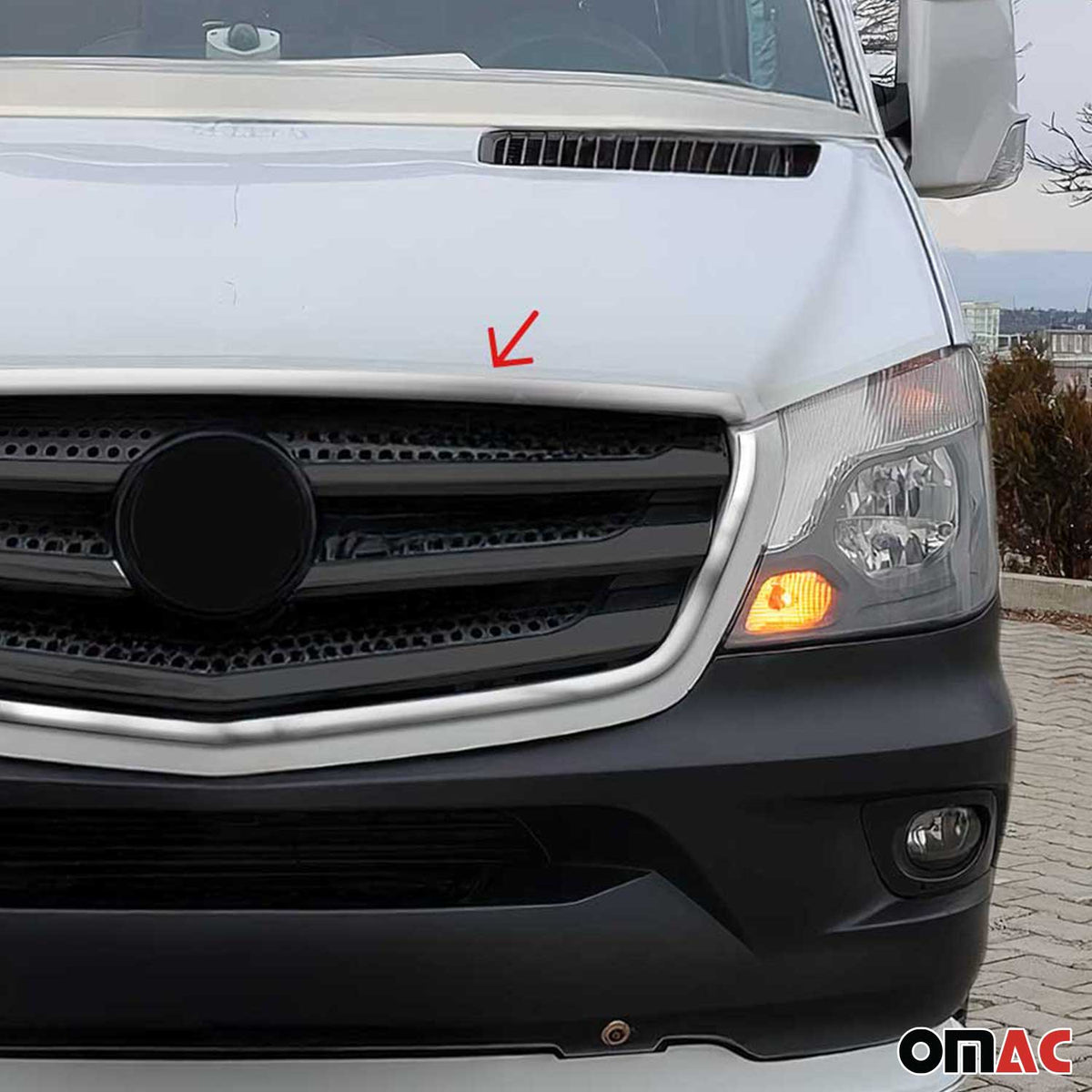 Kühlergrill Leiste Grillleisten für Mercedes Sprinter 2013-18 Edelstahl Chrom 2x