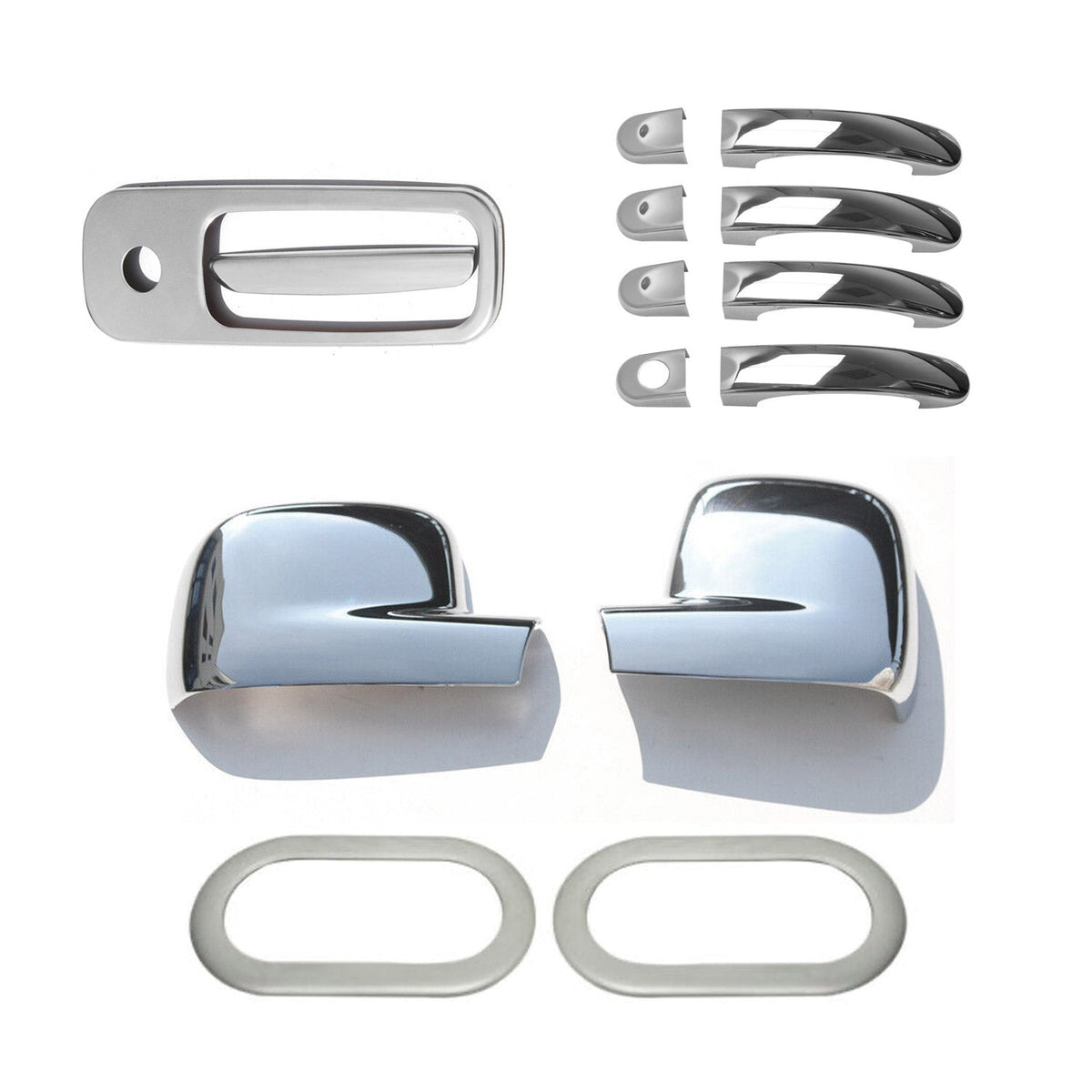 Blinkerrahmen Signalblende Satz für VW Multivan T5 2003-2009 Chrom 14x