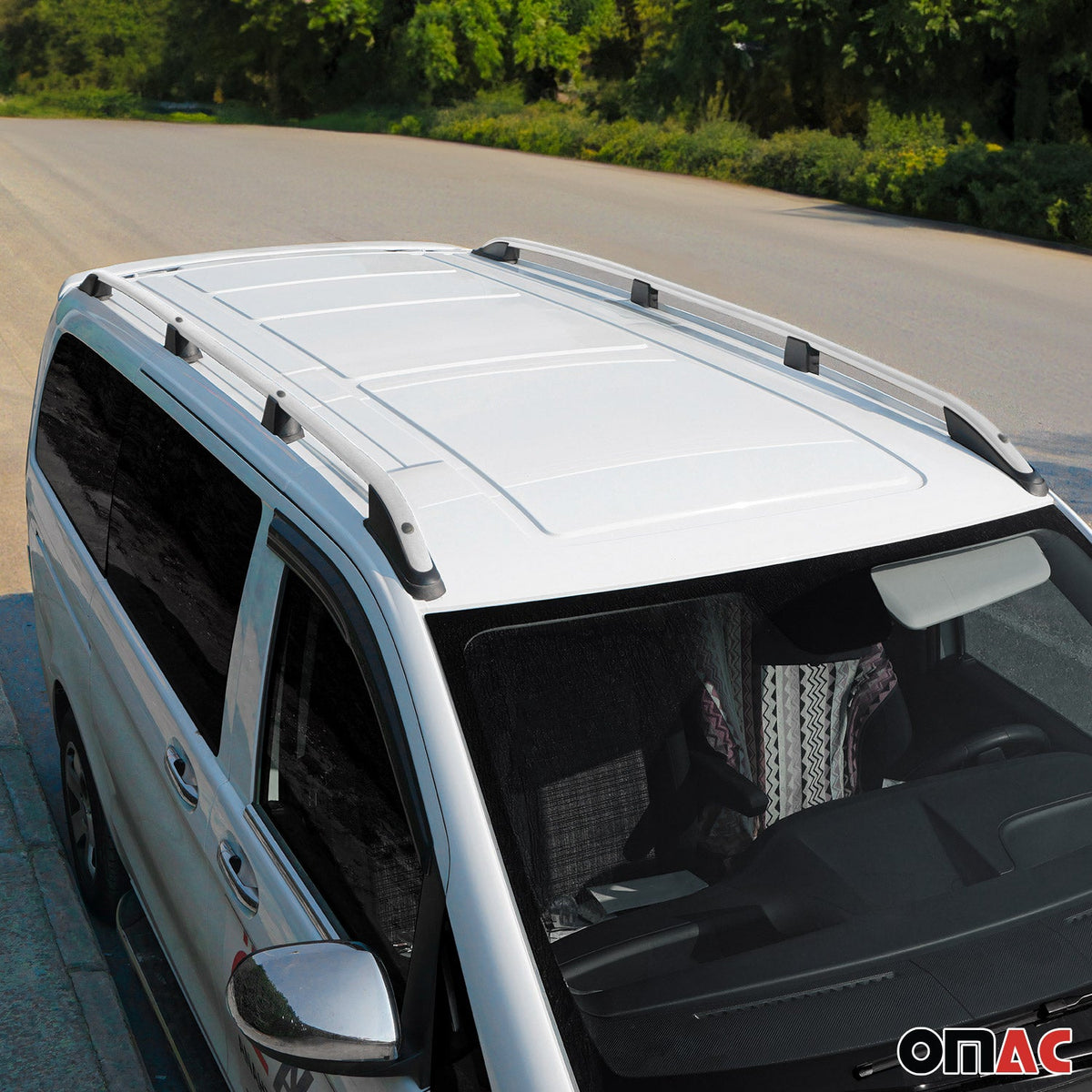 Dachreling Dachgepäckträger für VW Caddy Maxi 2010-2015 L2 Langer  Alu Silber 2x