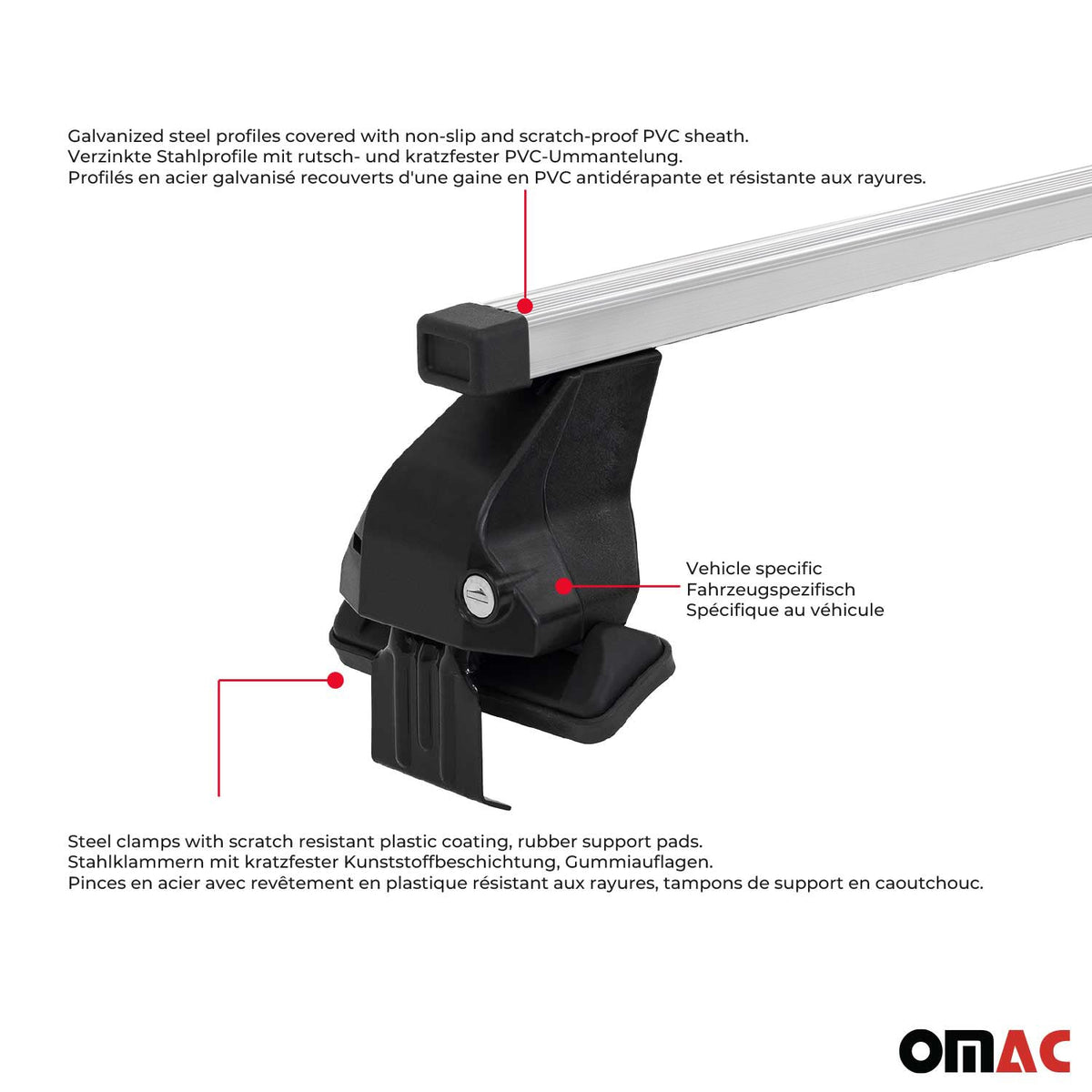 Menabo Dachträger Grundtäger für Lancia Delta 2008-2014 50kg Stahl Silber 2 tlg