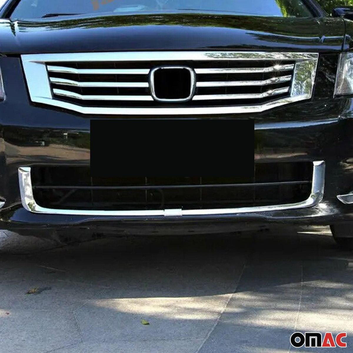 Kühlergrill Leisten Grillleisten für Honda Accord 2008-2015 Chrom ABS Silber 2x