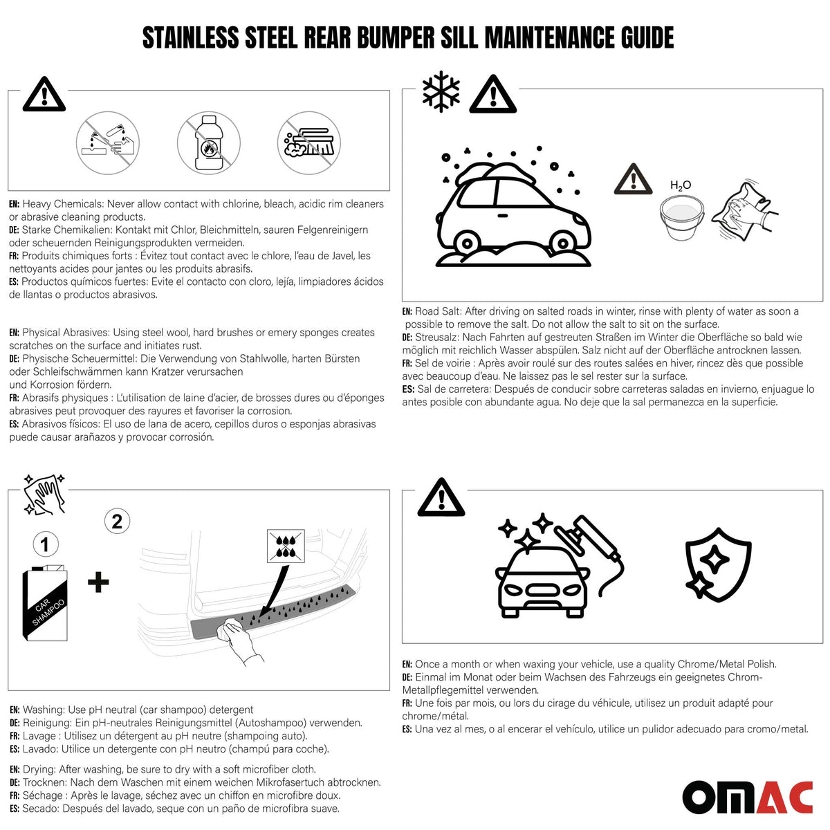 Ladekantenschutz Stoßstangenschutz für BMW 1er F20 F21 2011-2019 Edelstahl Chrom
