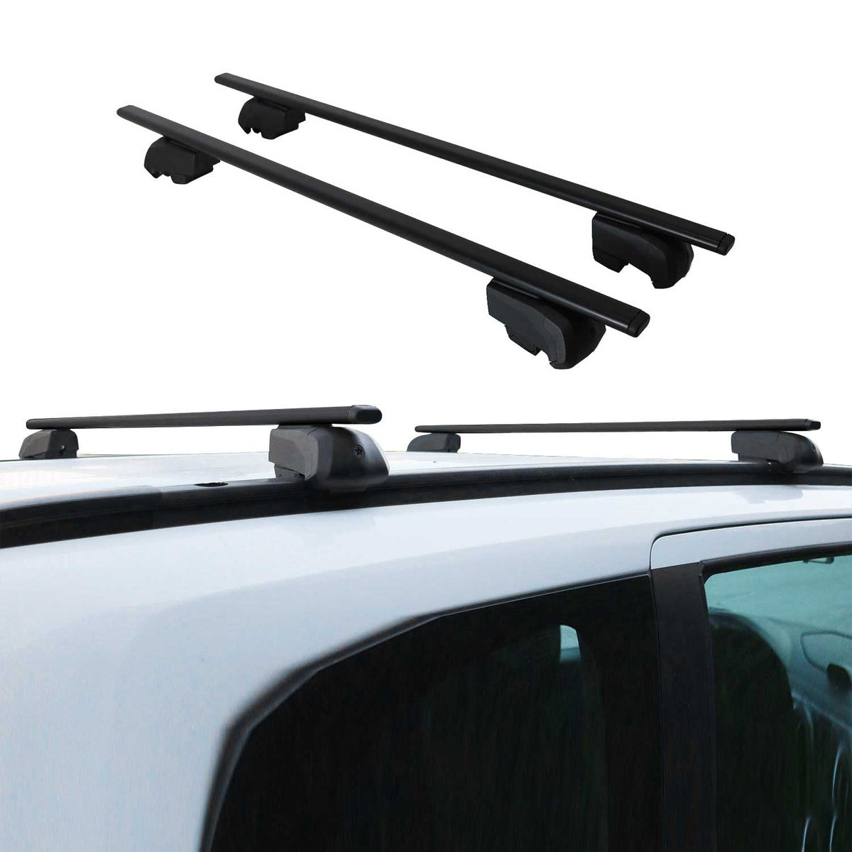 Dachträger Gepäckträger für DS7 Crossback /DS 7 2017-2026 Grundträger Schwarz 2x