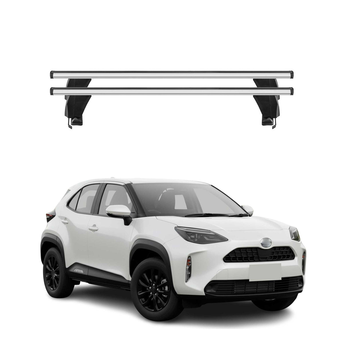 Menabo Dachträger Grundträger für Toyota Yaris Cross 2021-2026 Alu Grau 2tlg
