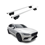 Dachträger Grundträger für Volvo V60 2018-2023 75kg Stahl Silber 2 tlg