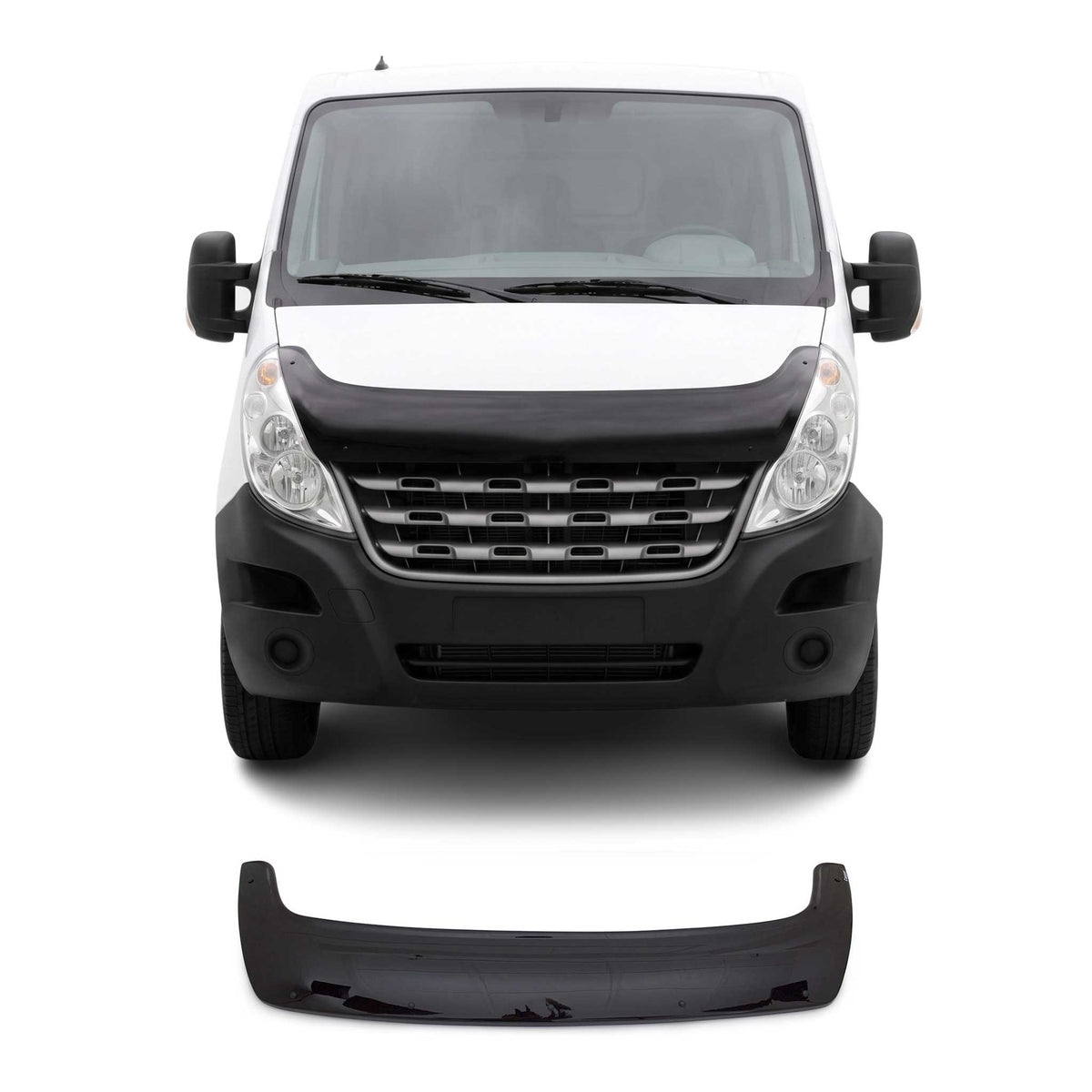 Motorhaube Deflektor Insektenschutz für Renault Master 2010-2014 Dunkel