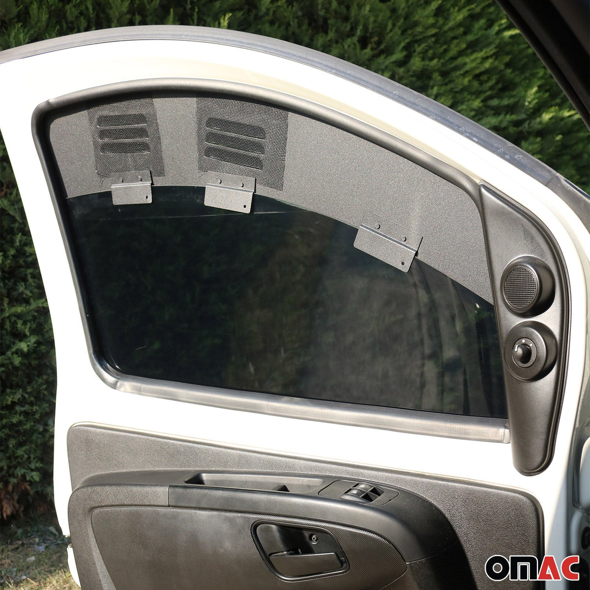 Lüftungsgitter Be & Entlüftung für Citroen Nemo 2008-2017 Aluminium Schwarz 2tlg