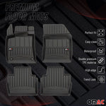 OMAC Gummi Fußmatten für Peugeot 508 2018-2025 Premium TPE Automatten Schwarz 4x